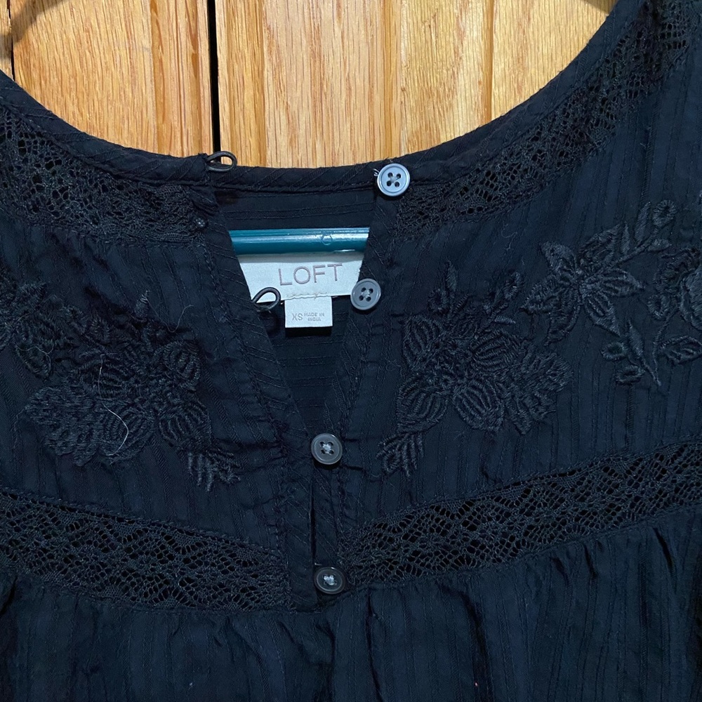 cute black blouse from Loft
